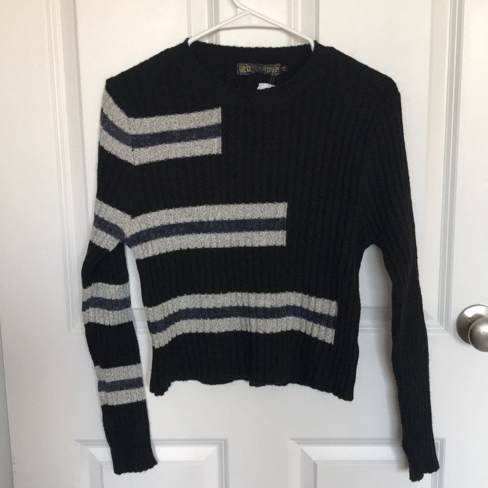 LF Black striped sweater NWT